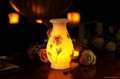 LED wax vase candle