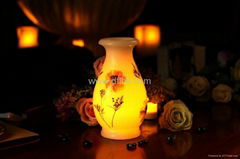 LED wax vase candle