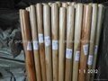 varnished wooden broom stick