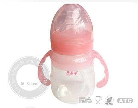 Silicone baby bottle ,silicone baby bottle sleeve ,liquid silicone nipple