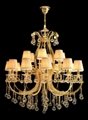 Gold finish rystal lamp with Chinese top crystal 