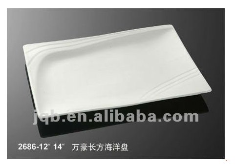 durable white ceramic magnesia porcelain plate  4