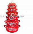 5pcs enamel pots 