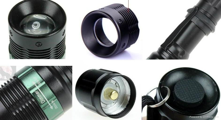 High power Cree Q5 Focus LED Flashlight  2