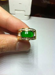 18K jade ring