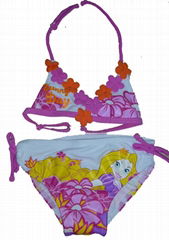 Fashionable kids bikini nylon kids bikini swimwear 