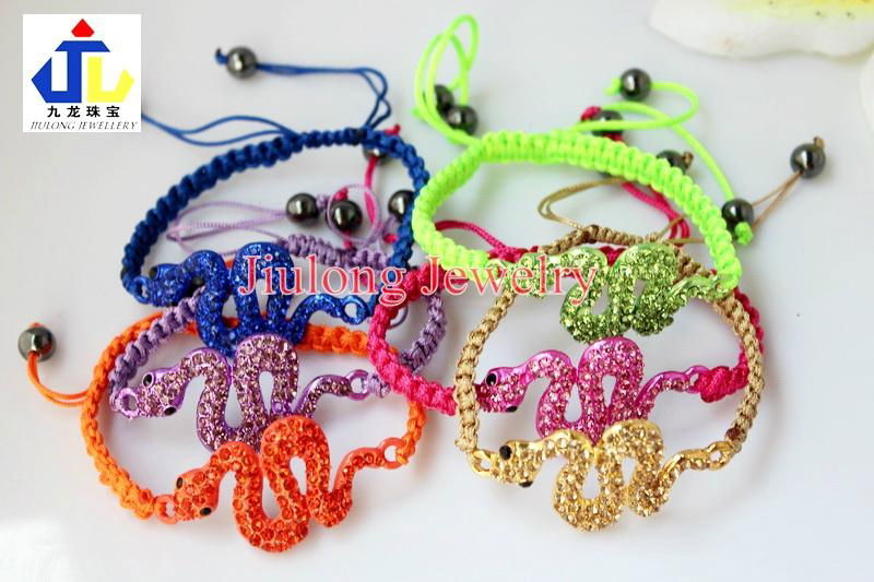 Alloy Crystal Snake Shamballa Bracelet JL-SL040 2