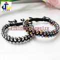 2 Rows Faceted Glass Bead Shamballa Bracelet JL-SL083 2