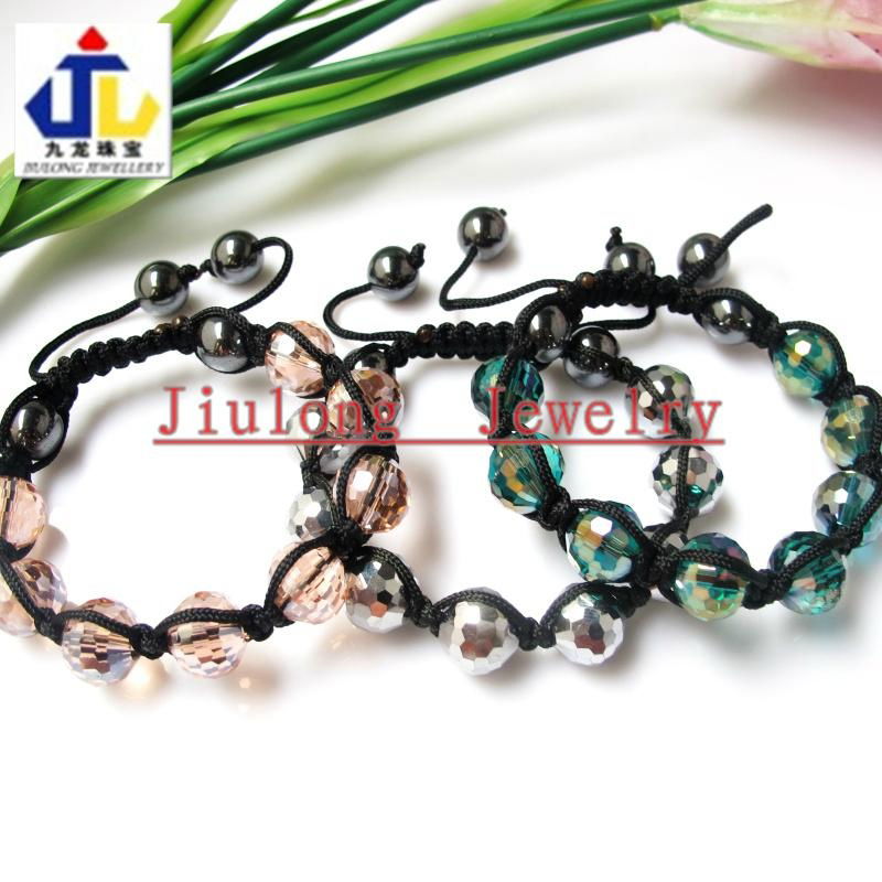 Disco Ball Facets Beads Shamballa Bracelet JL-SL084 2