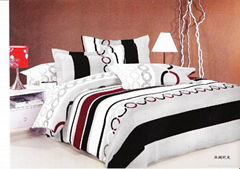 100% POLYESTER BRUSHED, 100DX75D HEAT TRANSFER PRINTED UN-QUILTED COMFORTER 3-4