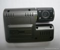 Dual Camera in car black box HD720P DVR Car Video Recorder  3