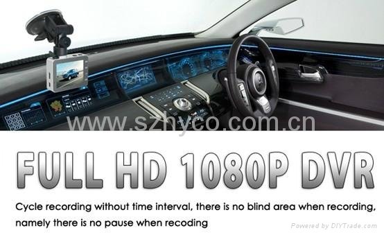 2.8 inch 1080 full hd car black box DVR with120 degrees wide angle 4