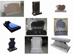 black granite tombstone