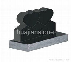 black granite tombstone