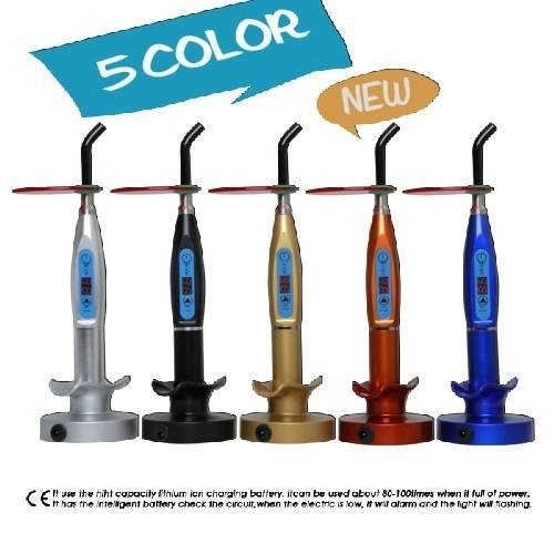 5W Wireless 1500mw  Cordless LED Dental Curing Light Lamp 5 colors available