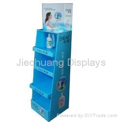 portabale floor display for shampoo promotion