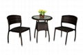 3 Piece Patio Wicker Table and Chair  1