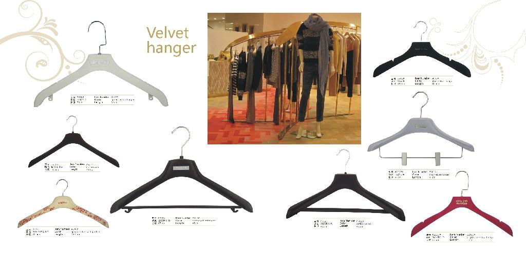 HP-03 nonslip flocked plastic tops hangers 2