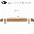 HW-04 beech wooden trousers clip hangers 1