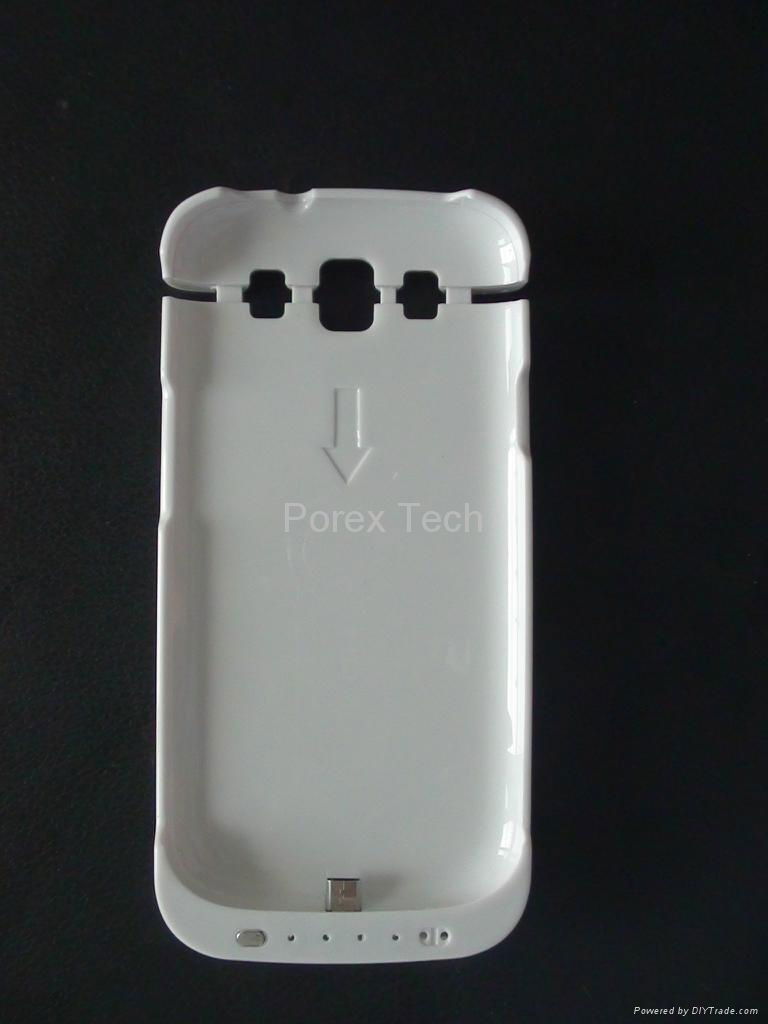 Ultra thin back clamping power bank for Samsung Galaxy S3 i9300  4200mAh 2