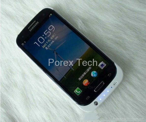Ultra thin back clamping power bank for Samsung Galaxy S3 i9300  4200mAh 4