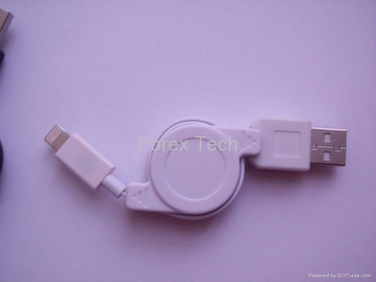 iPhone5 lightning to usb retracting cable 4