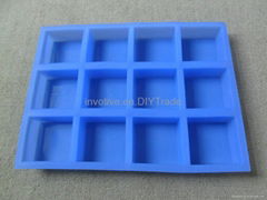 12 Cups silicone soap mold