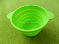 Silicone floded bowl