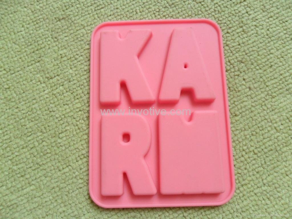 2012 Hot silicone letter chocolate mold 2