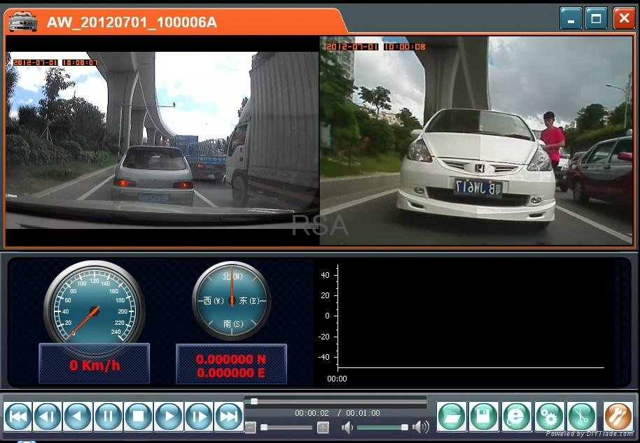 HD Car DVR,2.7" 2CH HD CAR DVR,Support Dual-channel recording simultaneously 5
