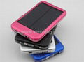 5000mAh Solar Power Bank Portable Battery Charger for Cellphone and Tablet PC 2