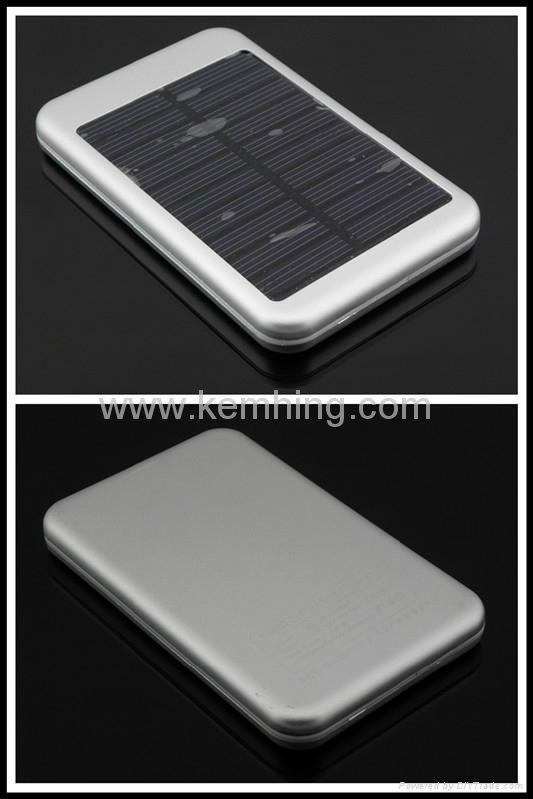 5000mAh Solar Power Bank Portable Battery Charger for Cellphone and Tablet PC 5