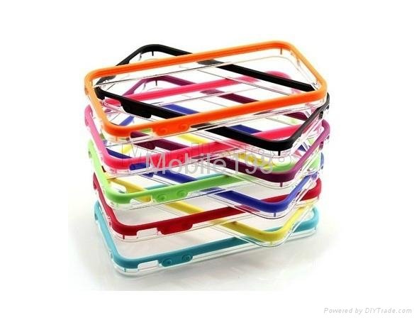 Silicone Bumper Frame Cases-01 for Apple iphone 4 4S PU PC frame 2