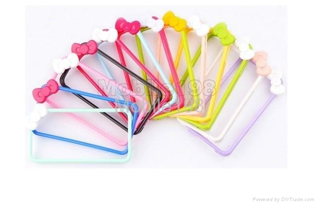 Silicone Bumper Frame Cases-01 for Apple iphone 4 4S PU PC frame 4