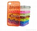 Silicone Bumper Frame Cases-01 for Apple iphone 4 4S PU PC frame 5