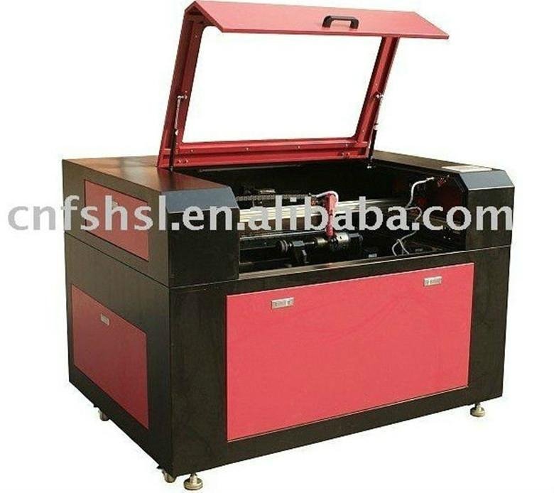 Laser Engraving Machine With motorized up-down table rotary attachment