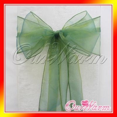 Chair Cover Organza Sash Bow Wedding Party New 3