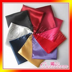 Satin Dinner Napkin or Pocket Handkerchief 12" Square Multi Purpose Wedding