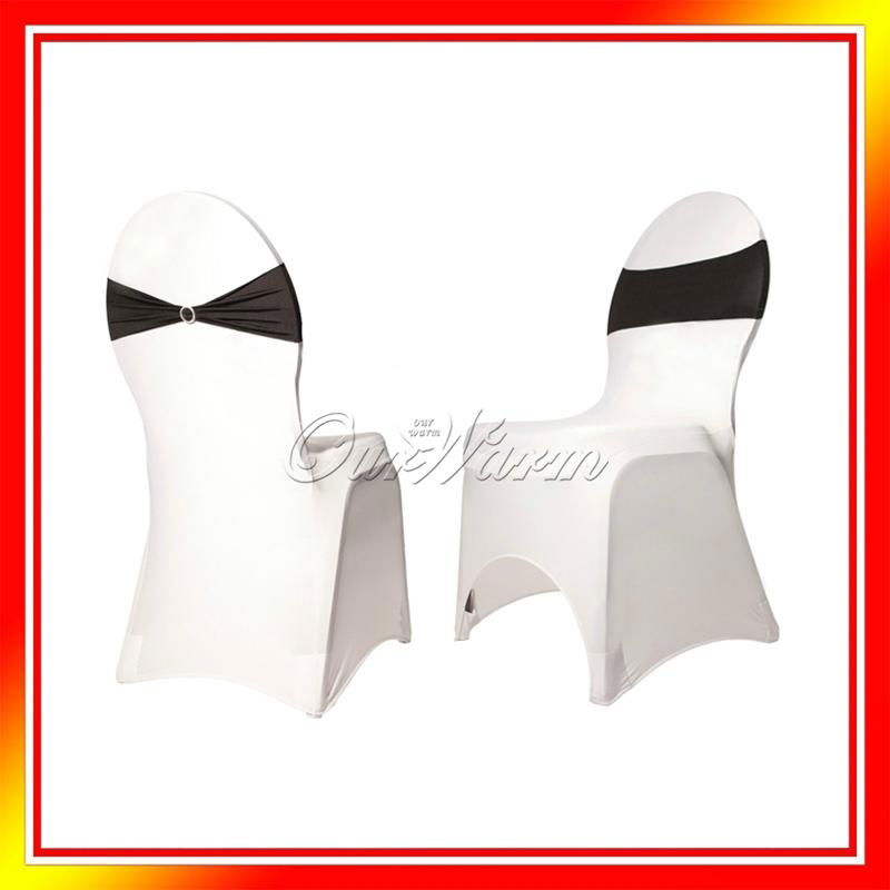 Spandex Chair Cover Bands With Diamond Ring Buckle Replace Chair Sash Colors 3