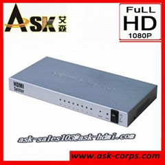 hot sales v1.4 HDMI 1x8 Full 3D 1080p