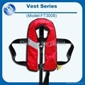 Red 150N inflatable life jacket