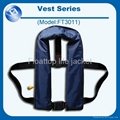 Manual navy inflatable life jacket