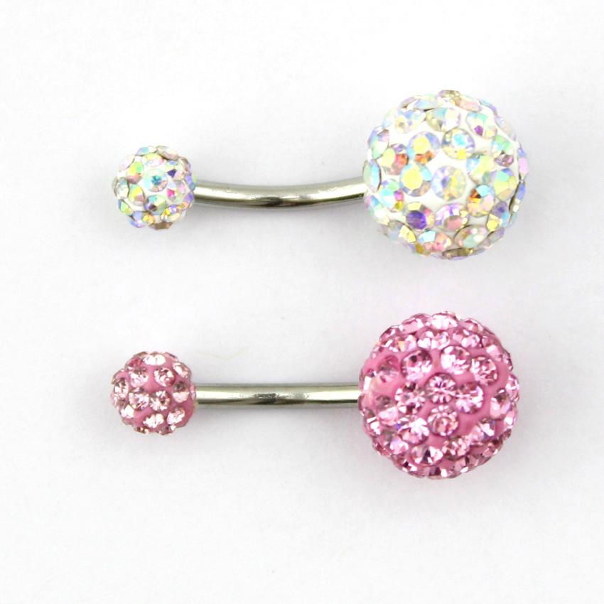 The 2012 Newest 316L Crystal Ball Belly Ring  4