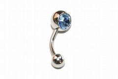 The Fashion Belly Ring blue Diamond  G007