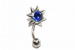 2012 Most Fashional 316l Star Belly Ring 