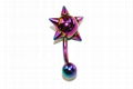 2012 Most Fashional 316l Star Belly Ring  2