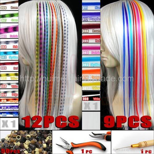 grizzly stripe feather hair cheap fashion style for party charming