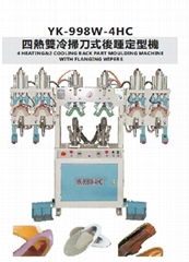 YK-998W-HC hot and cold stations backpart moulding machine with flanging wipers