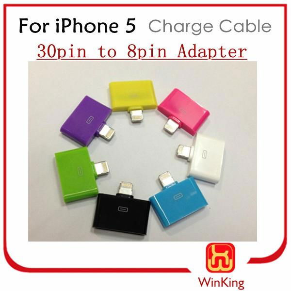 colorful data adapter For iPhone 5 / iPad mini/Nano 7 30 pin to 8 Pin lightning  2