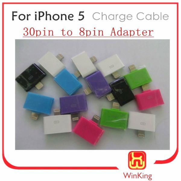 colorful data adapter For iPhone 5 / iPad mini/Nano 7 30 pin to 8 Pin lightning  3